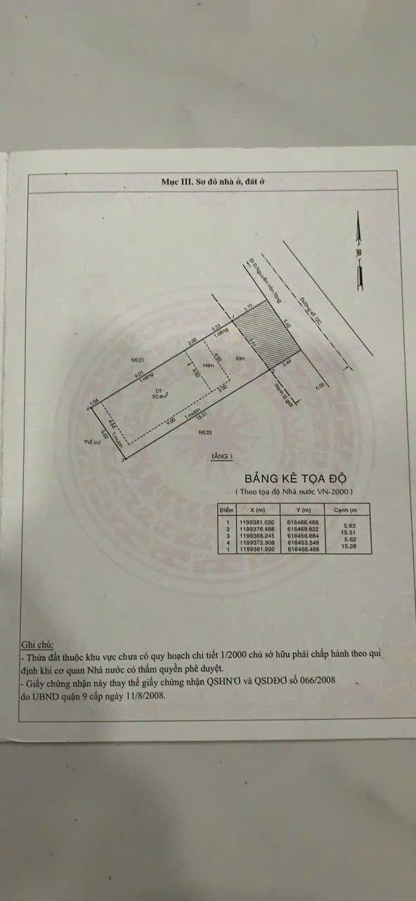 BÁN NHÀ CẤP 4 TẠI QUẬN 9, SỔ HỒNG RIÊNG, 86,5M2, CHỈ 5TY499. LH:0986922112 - Ảnh 1