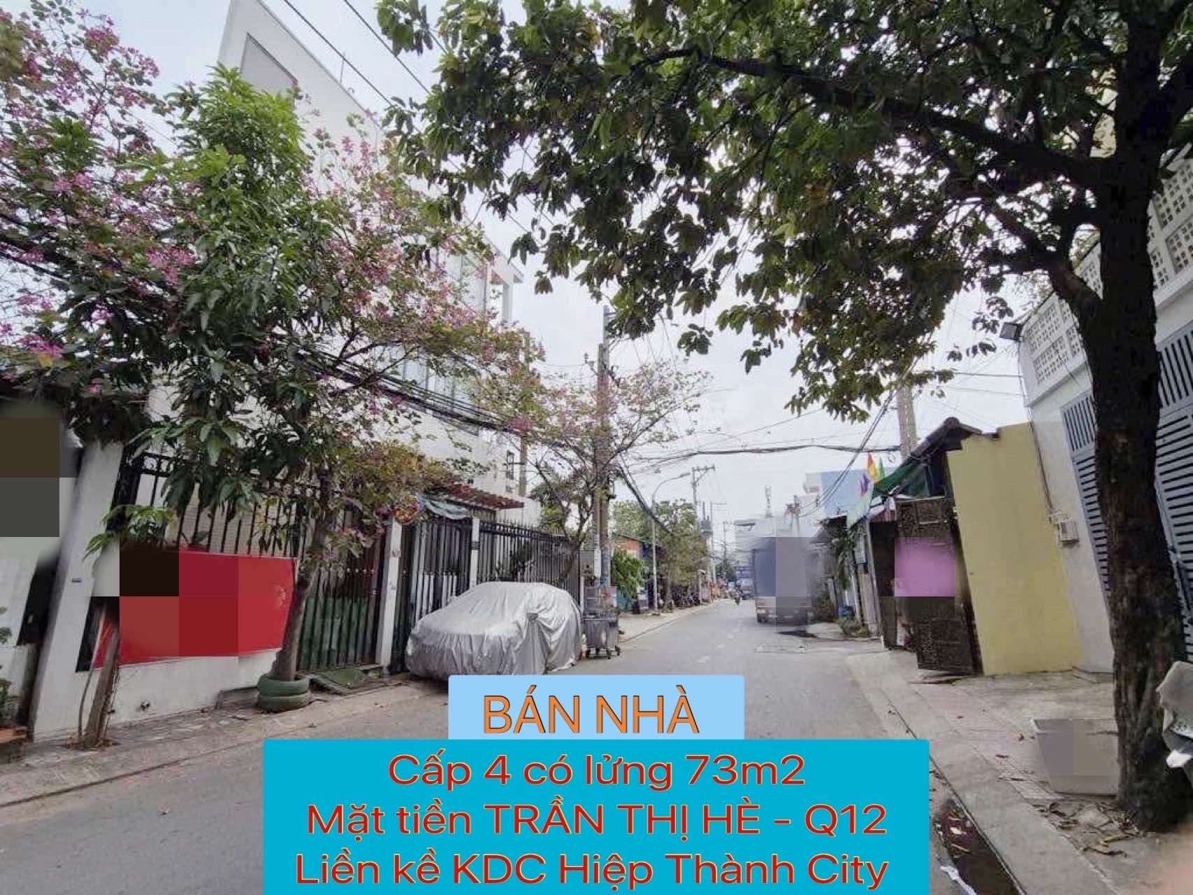 Bán nhà cấp 4 có lửng 73m2 mặt tiền Trần Thị Hè Q12 ,liền kề Hiệp Thành City ,4 TỶ NHỈNH 0932030061 - Ảnh 1