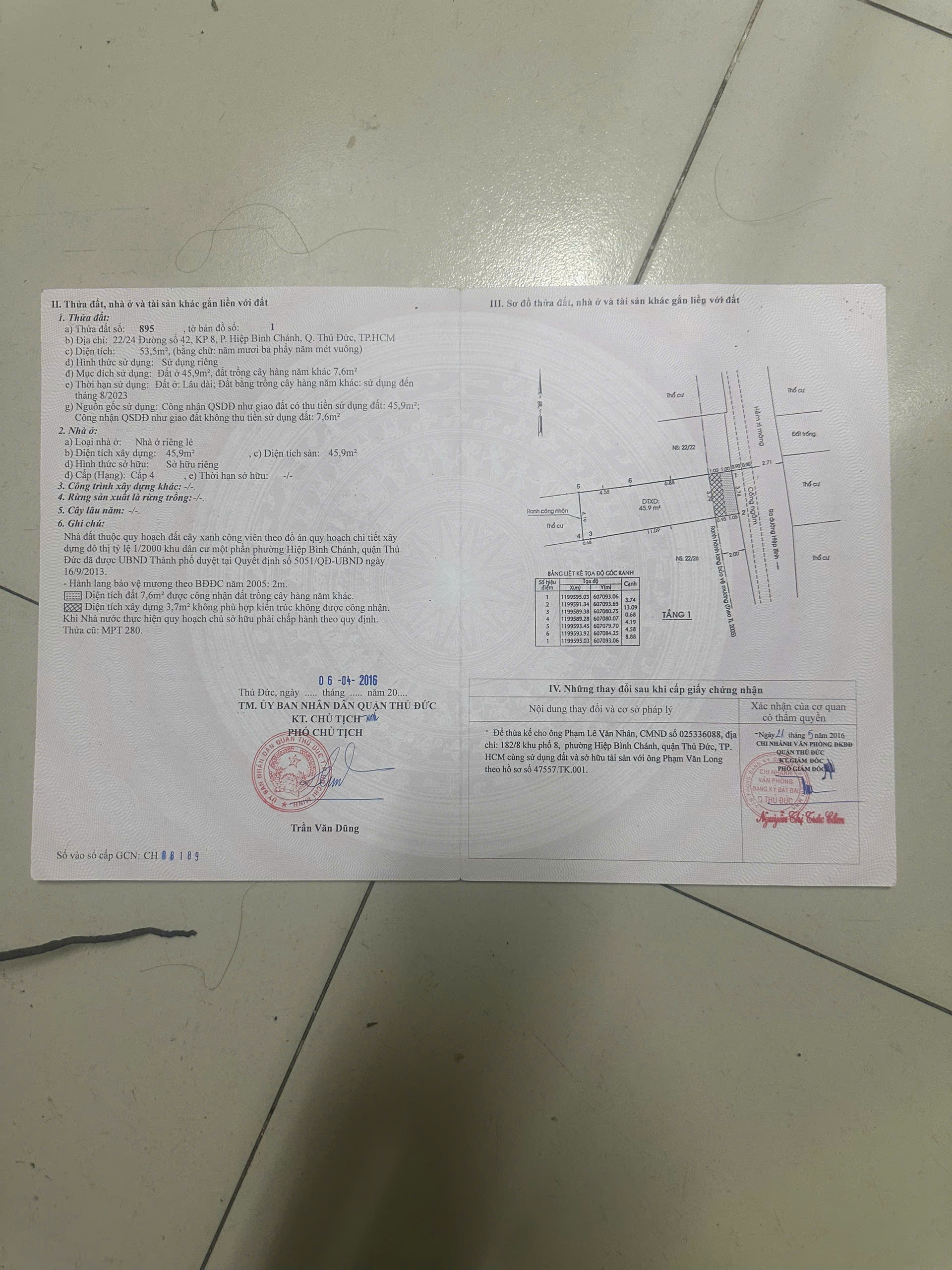 Bán nhà đang ở hẻm 22 đường 42 Kp23 Hiệp Bình Chánh -Thủ Đức 115m2, 5.8 tỷ. Lh:0972731664 - Ảnh 1