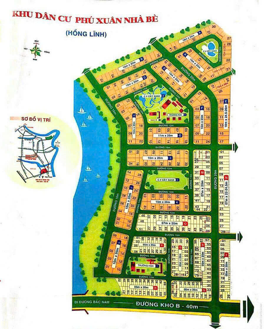 Bán đất KDC Hồng Lĩnh Phú Xuân Nhà Bè - Ảnh chính