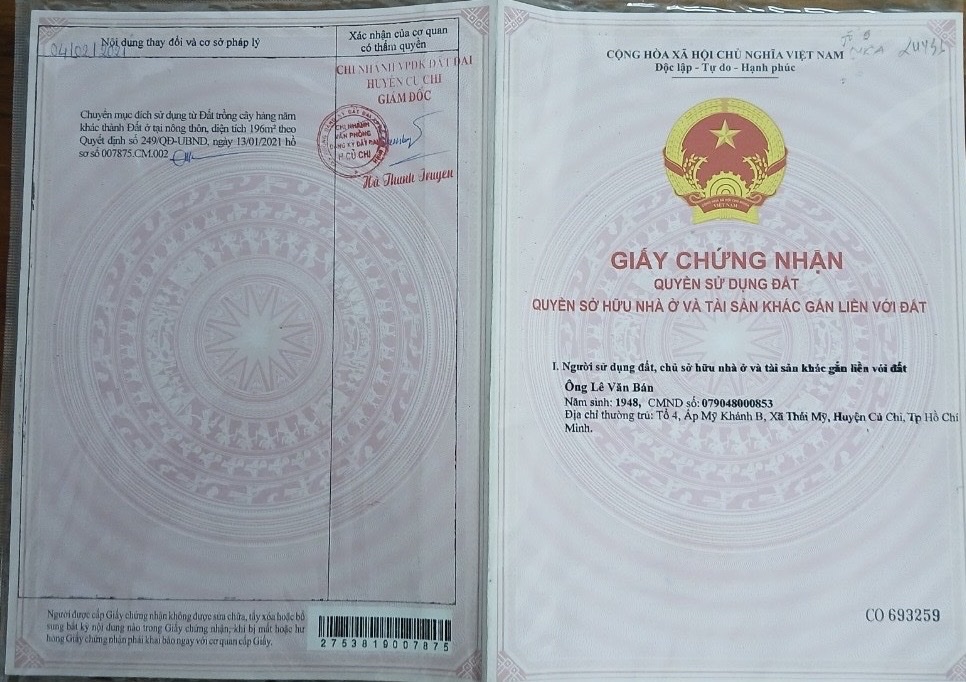 Bán 663 m2 đất mặt tiền Cây Trôm Mỹ Khánh có 200 m2 thổ cư. Lh:0905234568. - Ảnh 1