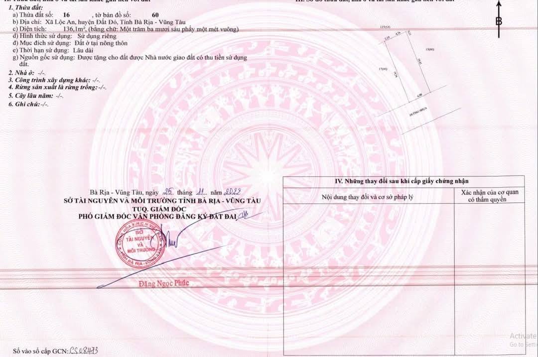 Bán đất mặt tiền đường nhựa xã Lộc An, huyện Long Đất, tỉnh BRVT - Ảnh 2