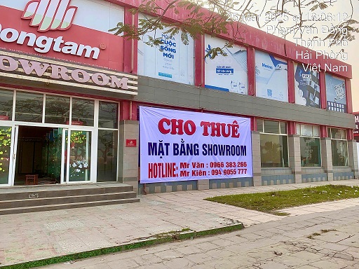 Cho thuê Showroom 329m2 + Kho 950m2, Dương Kinh, Hải Phòng - Ảnh chính