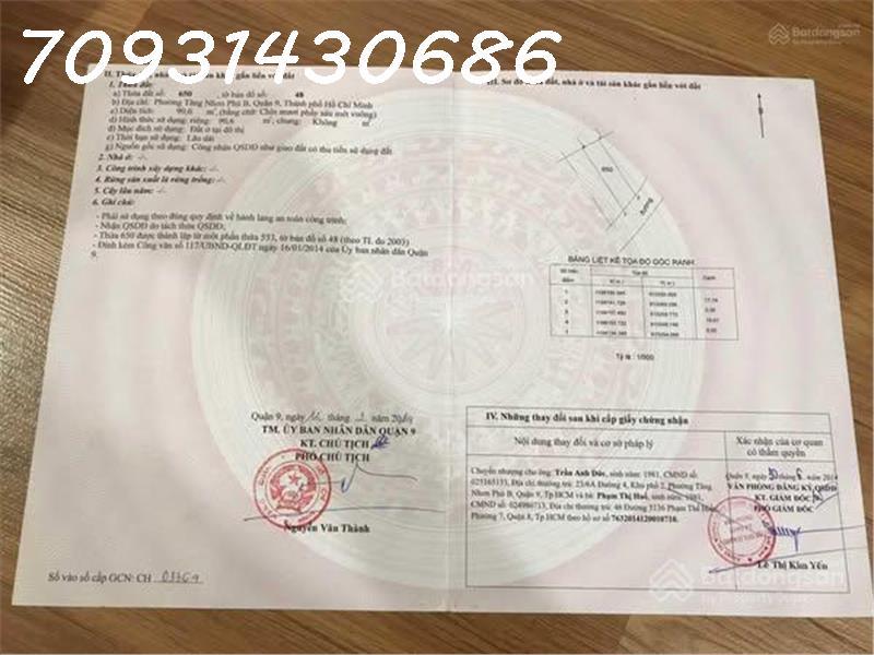 Bán đất vị trí đẹp, phường Tăng Nhơn Phú B, TP. Thủ Đức, Tp. HCM (đất chính chủ) - Ảnh 2