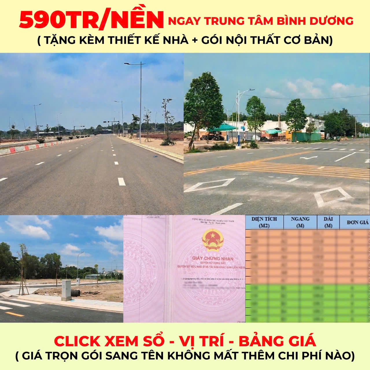 🔥 CHÍNH CHỦ BÁN ĐẤT TRUNG TÂM BÌNH DƯƠNG – GIÁ CHỈ 590 TRIỆU/NỀN 🔥 - Ảnh chính