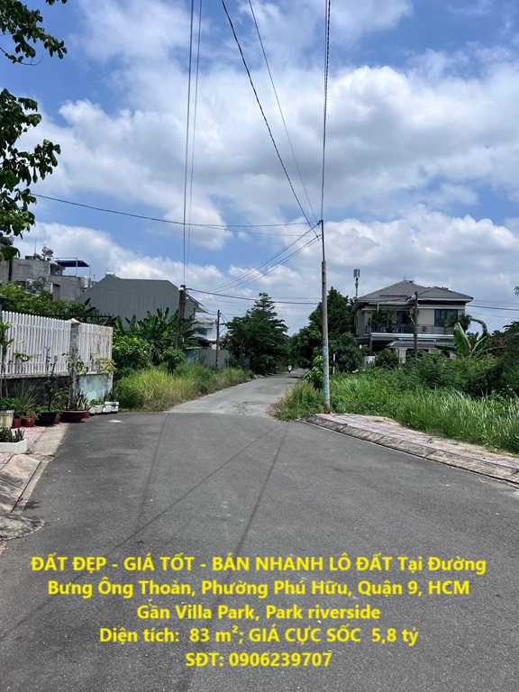 ĐẤT ĐẸP - GIÁ TỐT - BÁN NHANH LÔ ĐẤT Tại Đường Bưng Ông Thoàn, Phường Phú Hữu, Quận 9, HCM - Ảnh chính