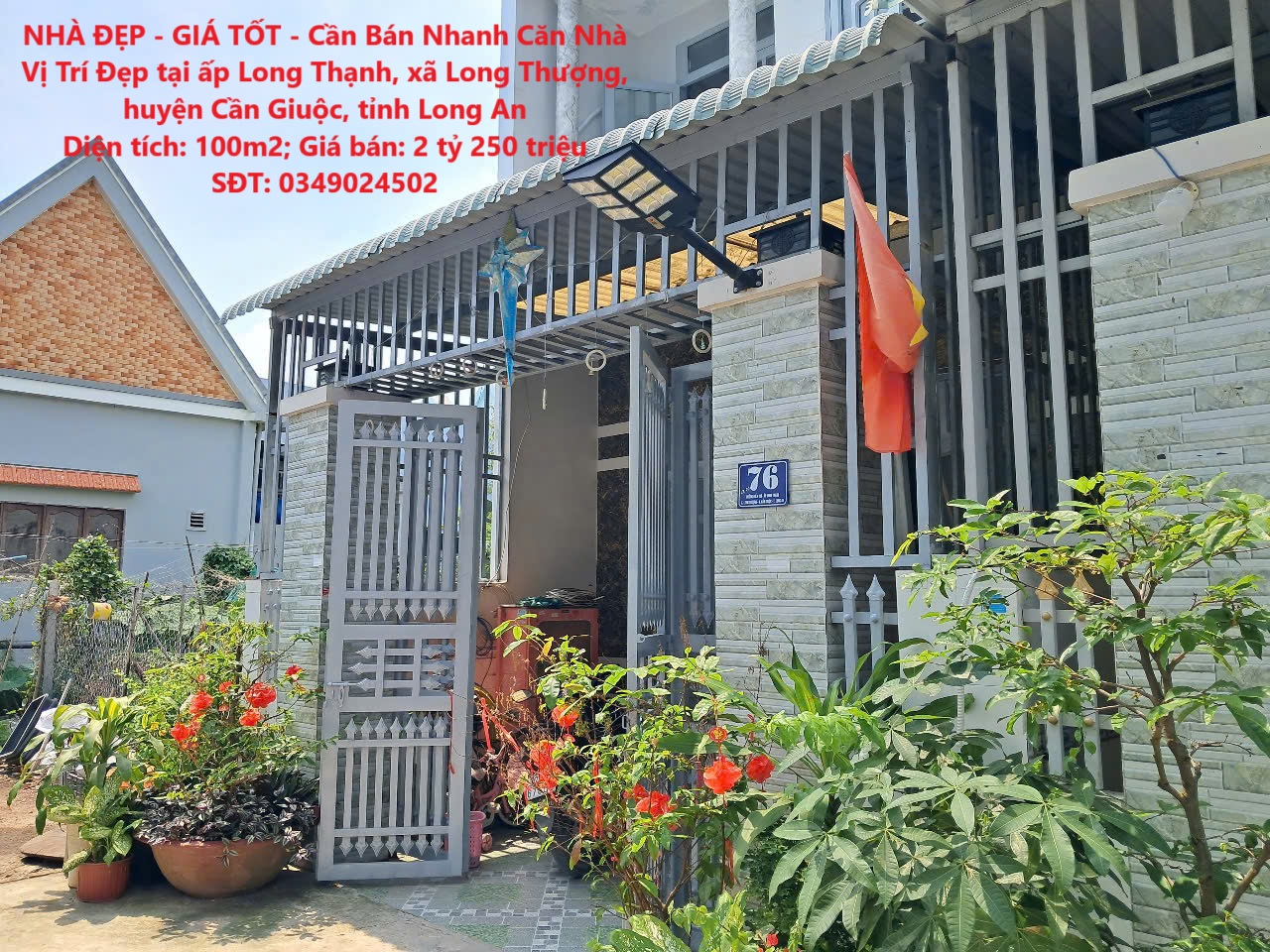 NHÀ ĐẸP - GIÁ TỐT - Cần Bán Nhanh Căn Nhà Vị Trí Đẹp tại Long Thượng, Cần Giuộc, LA - Ảnh chính
