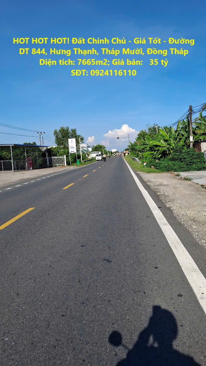 HOT HOT HOT! Đất Chính Chủ - Giá Tốt - Đường DT 844, Hưng Thạnh, Tháp Mười, Đồng Tháp - Ảnh chính