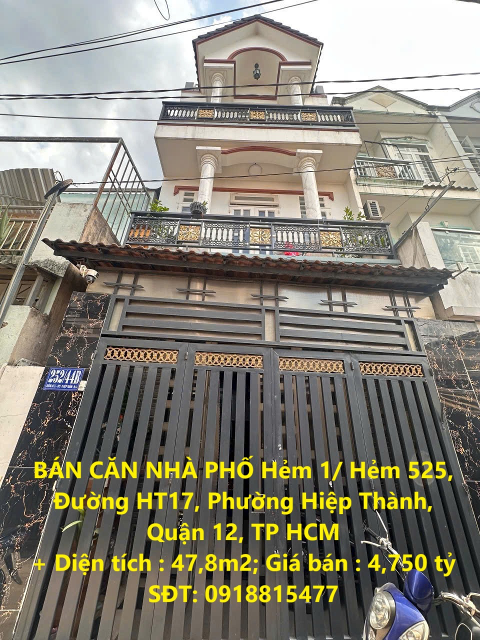 BÁN CĂN NHÀ PHỐ  Hẻm 1/ Hẻm 525, Đường HT17, Phường Hiệp Thành, Hẻm Xe Hơi - Ảnh chính