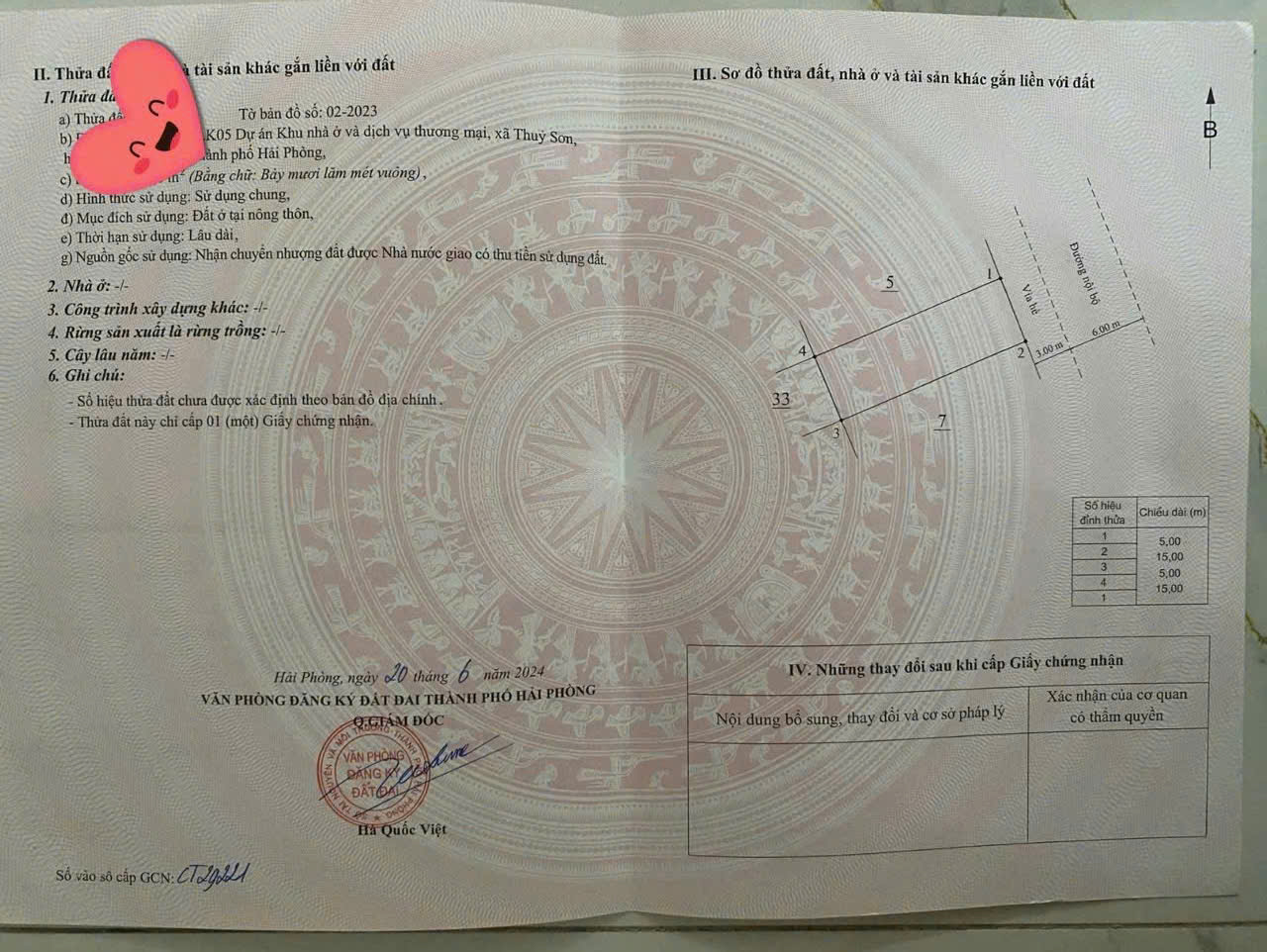 Bán Lô LK05 rẻ nhất Khu Đô Thị Tân Quang Minh, Thủy Nguyên, Hải Phòng - Ảnh 4