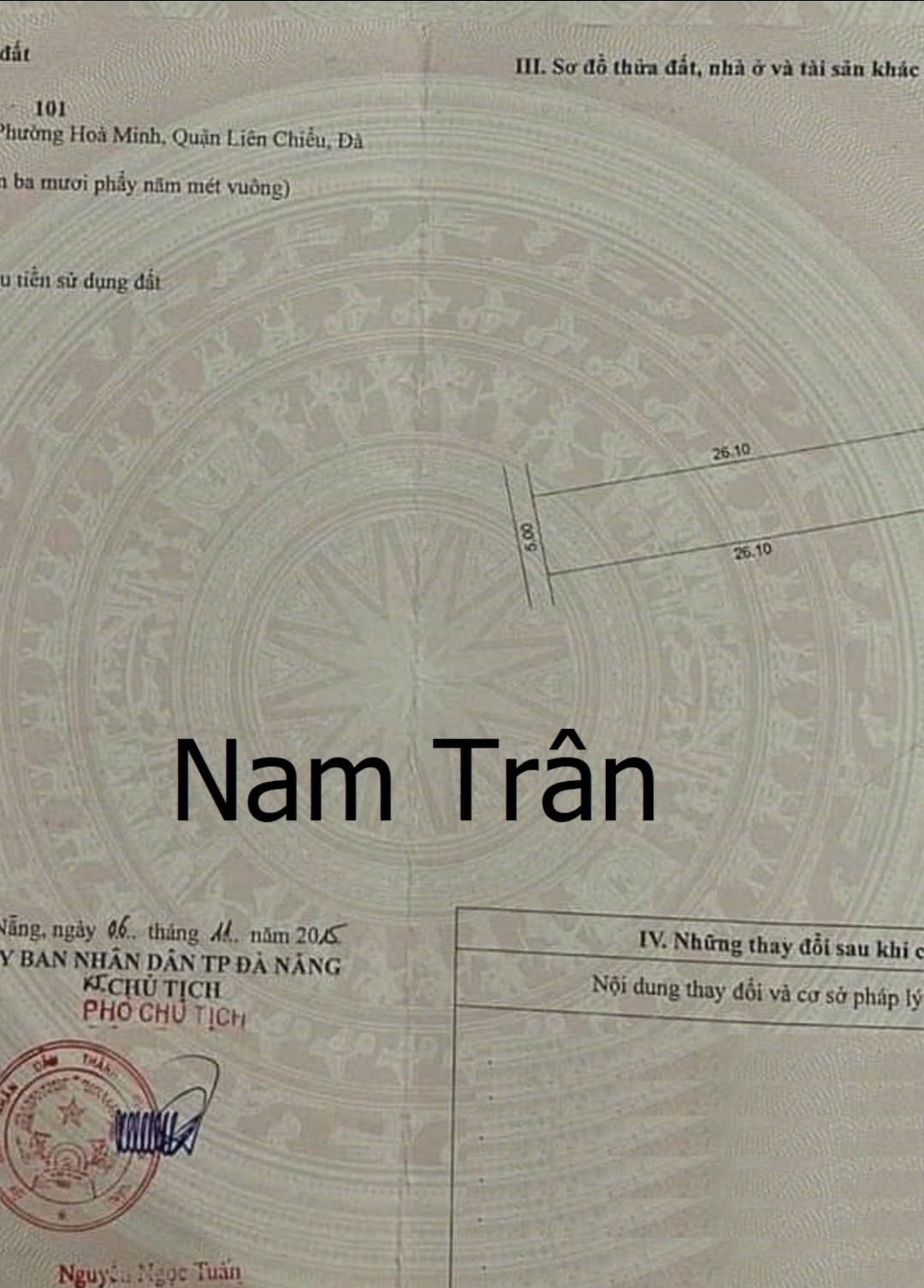 BÁN ĐẤT TẶNG NHÀ 125M2, SỔ ĐẦY ĐỦ GIÁ TỐT MẶT TIỀN Đ. NAM TRÂN, P.HÒA MINH - Ảnh 1