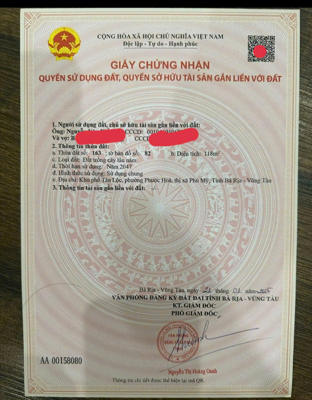 Chủ bán lôc 4 nền mặt tiền đường S phước hoà TP phú mỹ brvt - Ảnh 4
