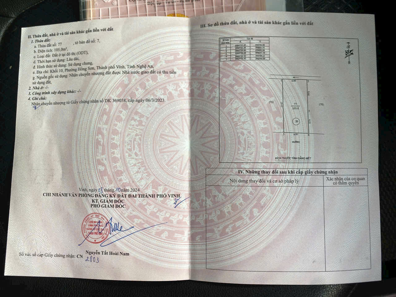 SIÊU PHẨM ĐẤT TRUNG TÂM TP VINH – GẦN CHỢ VINH & QUẢNG TRƯỜNG  0362367607 - Ảnh 1