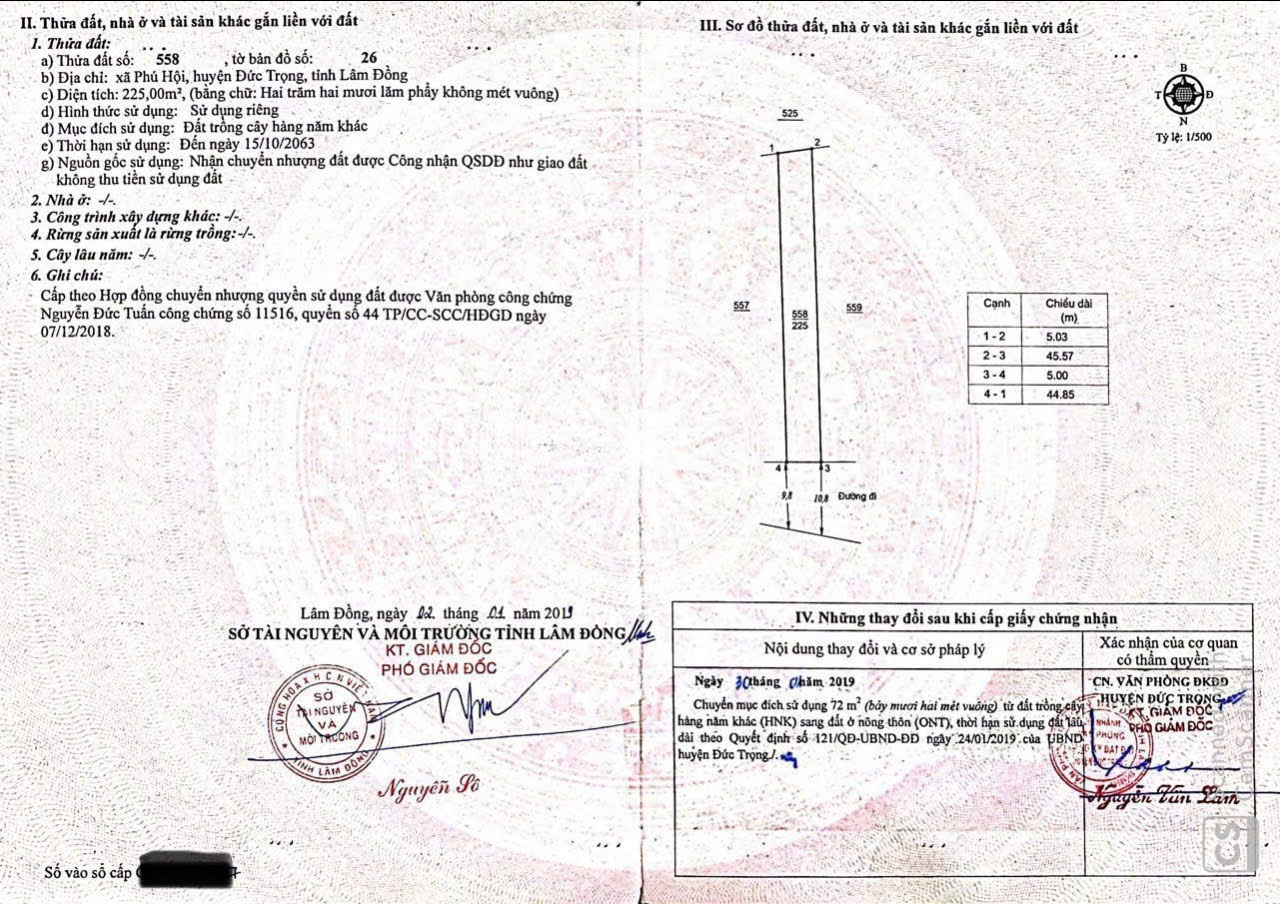 CẦN BÁN NHANH LÔ ĐẤT  MẶT TIỀN TẠI Xã Phú Hội , huyện Ðức Trọng, tỉnh Lâm Đồng - Ảnh 1