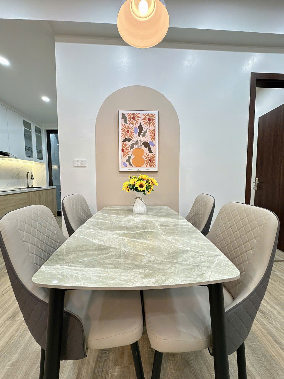 Linh Đàm - Hoàng Mai - căn hộ chung cư sổ đỏ 76m2 - 3 ngủ View thoáng - tòa nhà mới - Full nội thấy - Ảnh 3