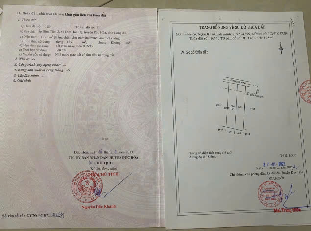 CHÍNH CHỦ CẦN BÁN NHANH 3 LÔ ĐẤT LIỀN KỀ TẠI ẤP BÌNH TIỀN,ĐỨC HÒA HẠ, LONG AN - Ảnh 1