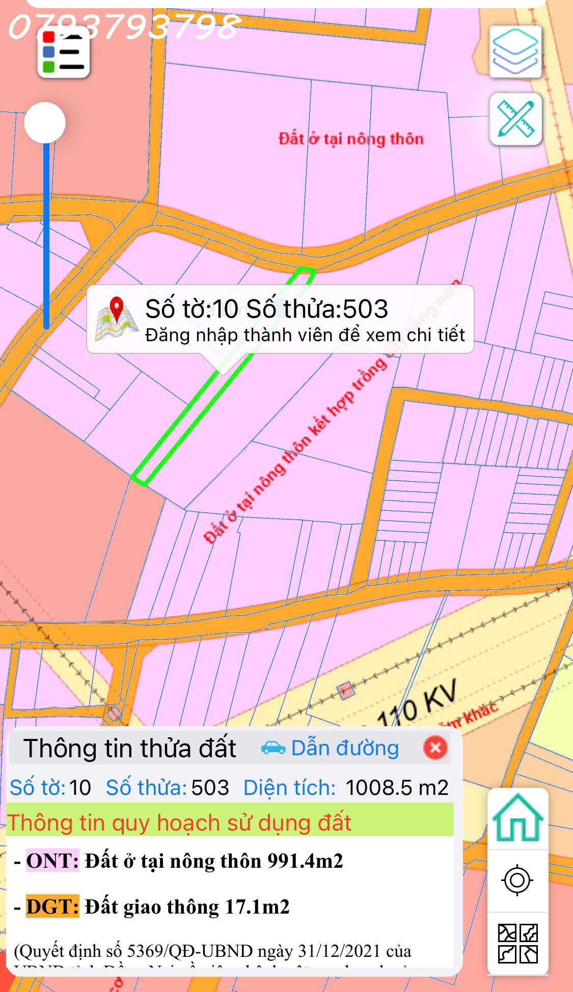 Bán 1000 m²  xã Bình Minh gần ngay QL1A đường nhựa lớn dân cư đông đúc giá chỉ  hơn 2 tỷ - Ảnh chính