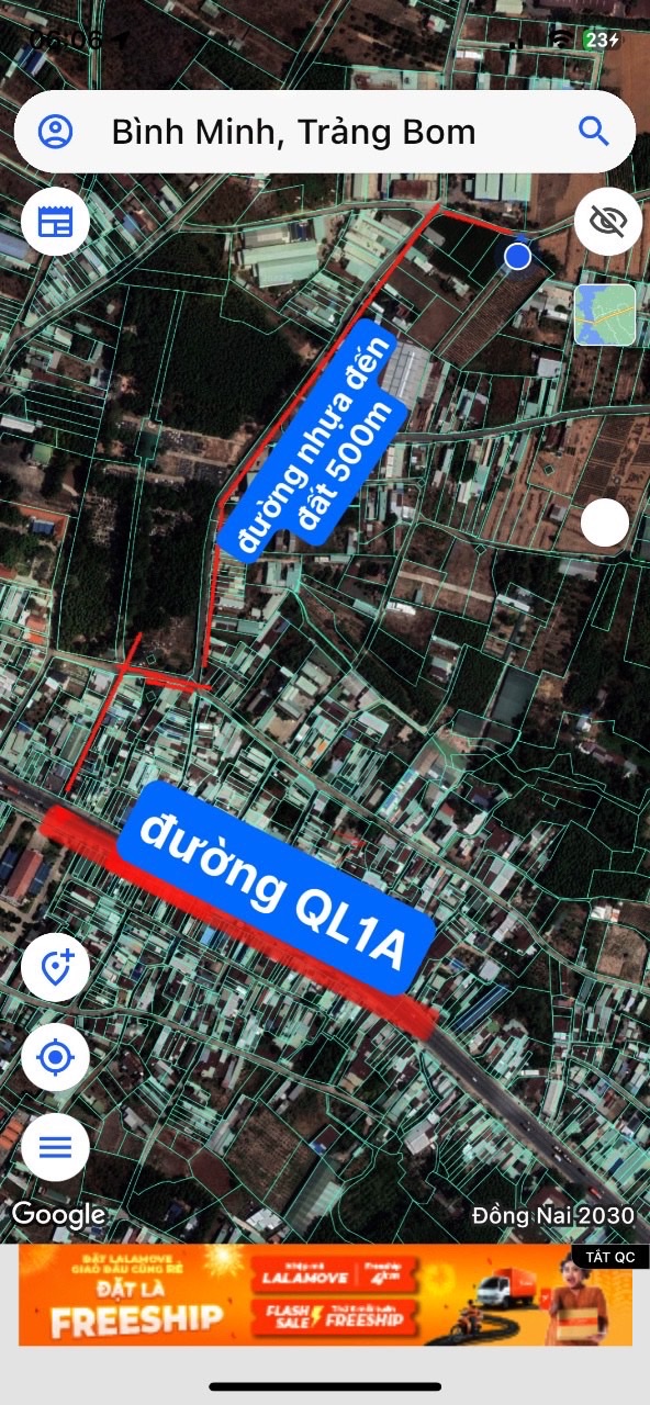 Bán 1000 m²  xã Bình Minh gần ngay QL1A đường nhựa lớn dân cư đông đúc giá chỉ  hơn 2 tỷ - Ảnh 1