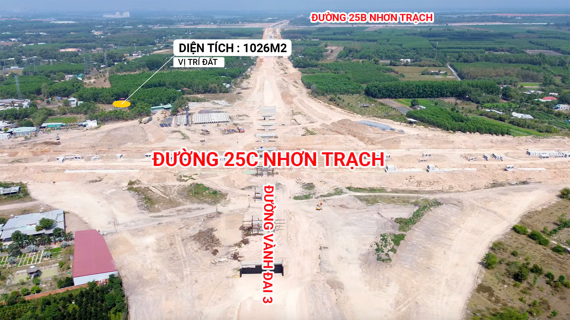 Bán  đất thổ vườn mặt tiền đường Vành Đai 3 Nhơn Trạch giá 4ty5 - Ảnh 1