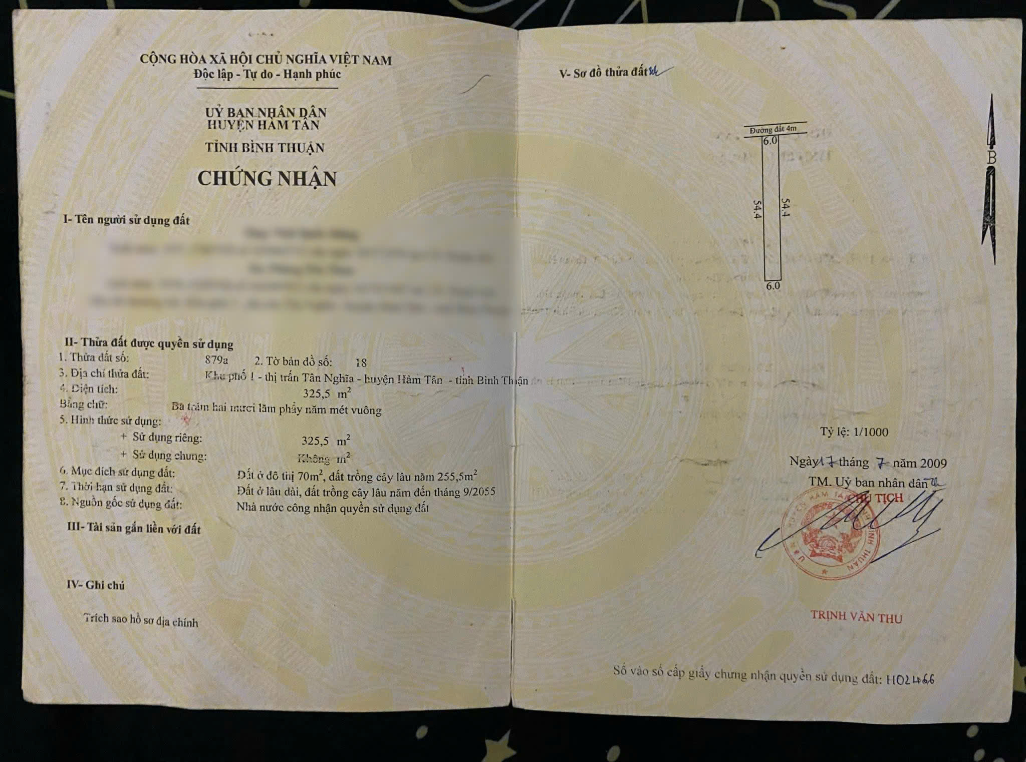 CHÍNH CHỦ CẦN BÁN  lô đất cao ráo bằng phẳng,Hẻm 95-KP1, Thị Trấn Tân Nghĩa- Huyện  Hàm Tân -Tỉnh - Ảnh 2