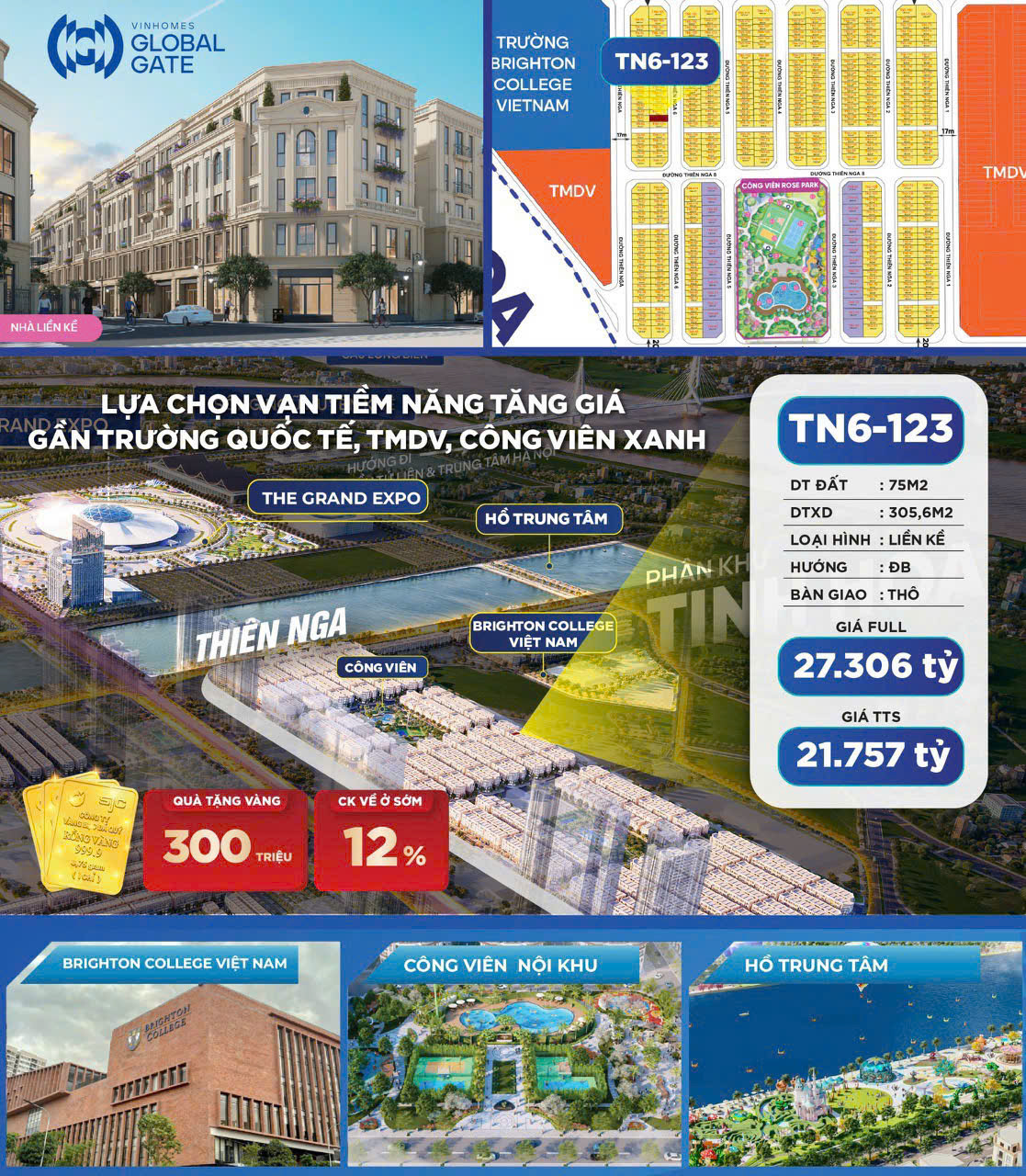 Shophouse 75m2, rẻ nhất phân khu Tinh Hoa, trục thông ra hồ 32 ha tại Vinhomes Cổ Loa - Ảnh 1
