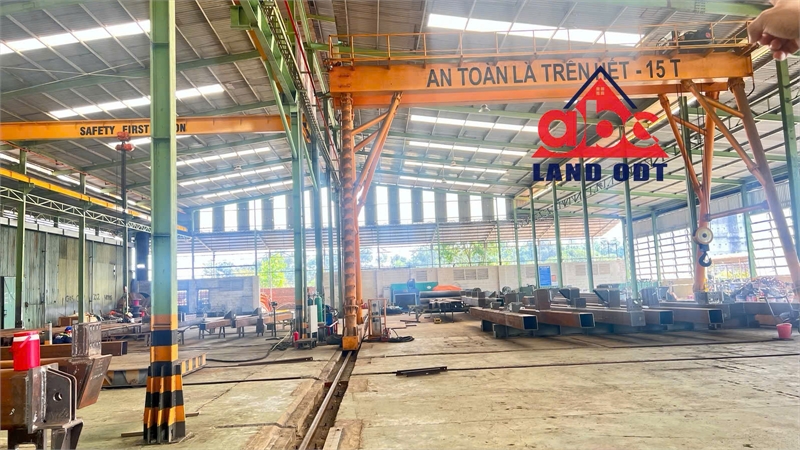 XT035 Sẵn xưởng trống kết cấu khung thép, có sẵn cầu trục hoạt động nhiều ngành nghề - Ảnh 4