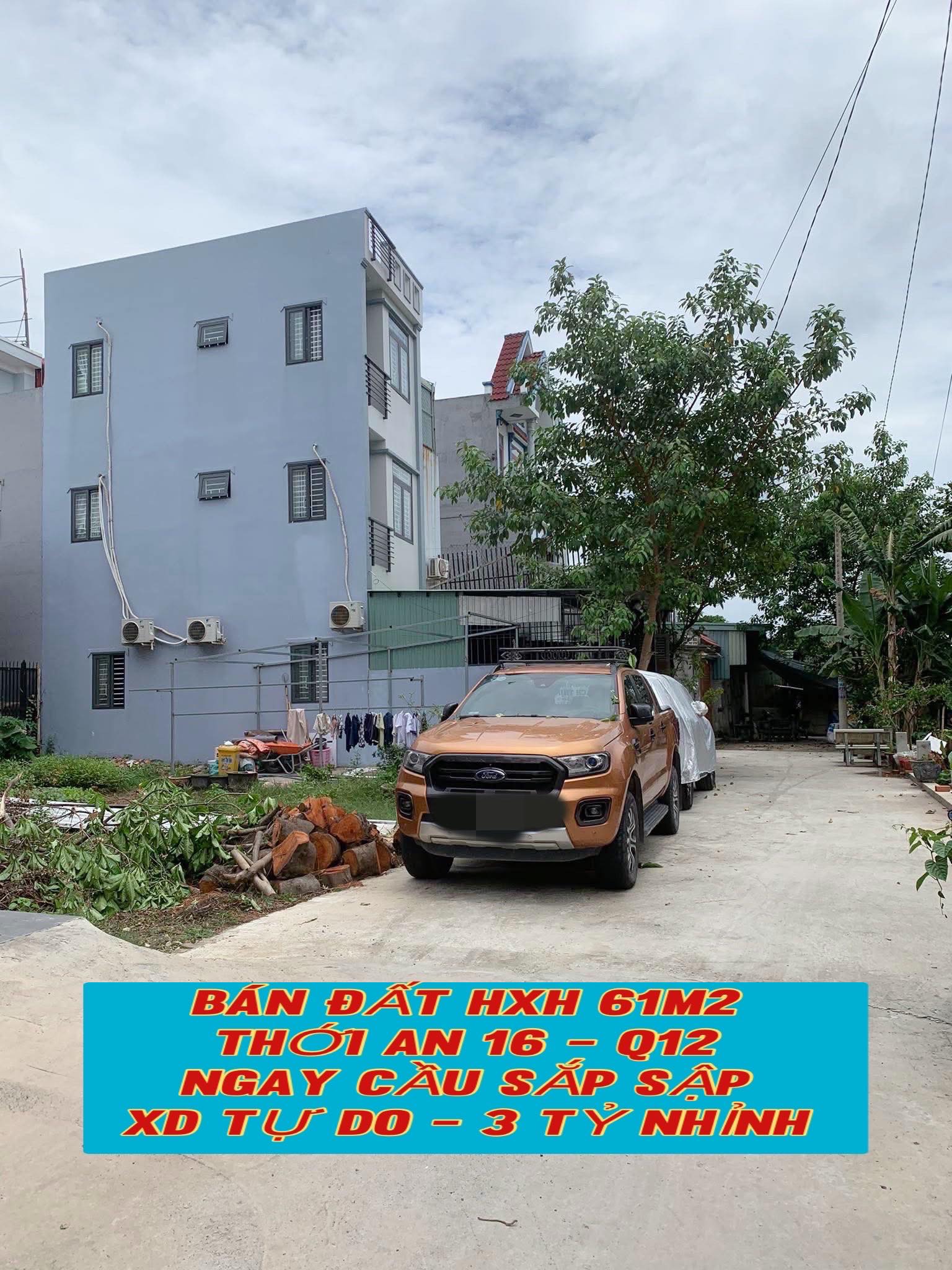 Bán đất hxh 61m2 Thới An 16 Q12 , ngay cầu Sắp Sập , xây dựng tự do - 3 tỷ nhỉnh 0932030061 - Ảnh 2