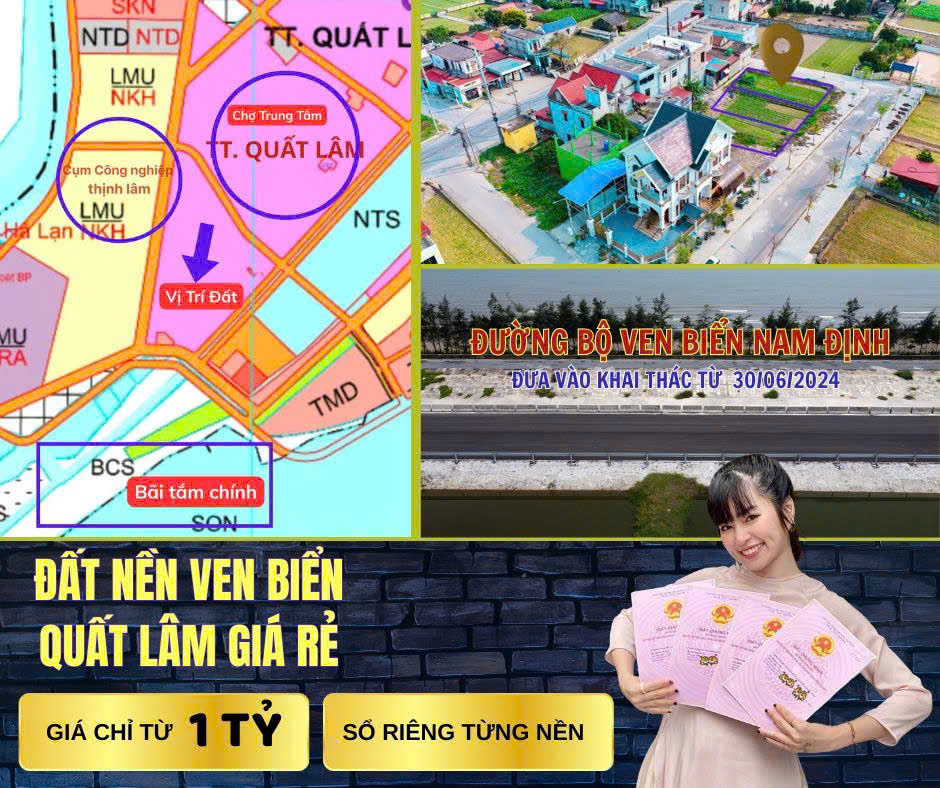Em cần bán lô đất 90m2 thị trấn quất lâm nhỉnh 1 tỷ - Ảnh chính