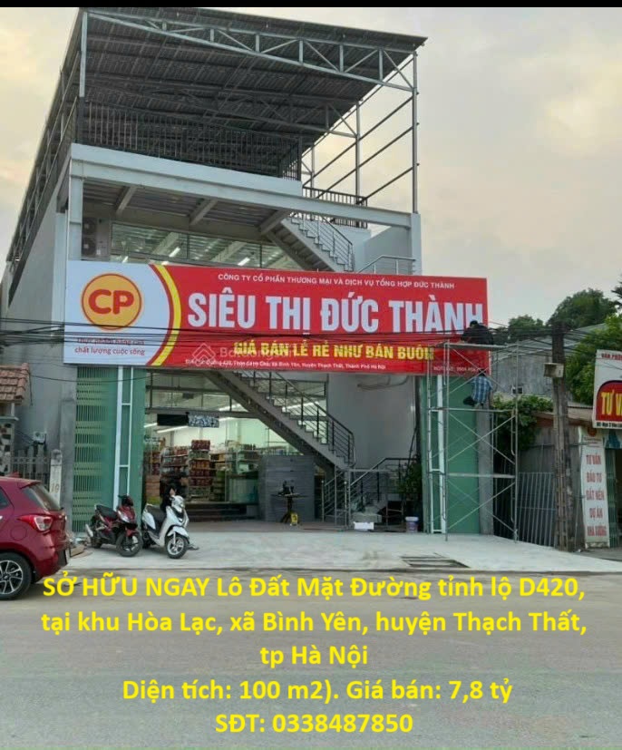 SỞ HỮU NGAY Lô Đất Mặt Đường tỉnh lộ D420, tại khu Hòa Lạc, xã Bình Yên, huyện Thạch Thất, tp Hà Nội - Ảnh chính