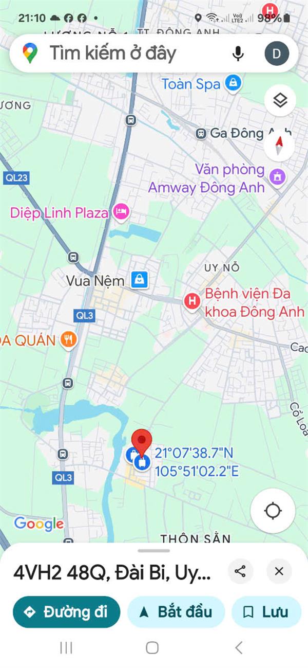 ĐẤT ĐẸP- GIÁ TỐT CHINH CHỦ Cần Bán Nhanh Lô Đất Thổ Cư 2 Mặt Thoáng Tại Thôn Đài Bi, Uy Nỗ, Đông Anh - Ảnh 1