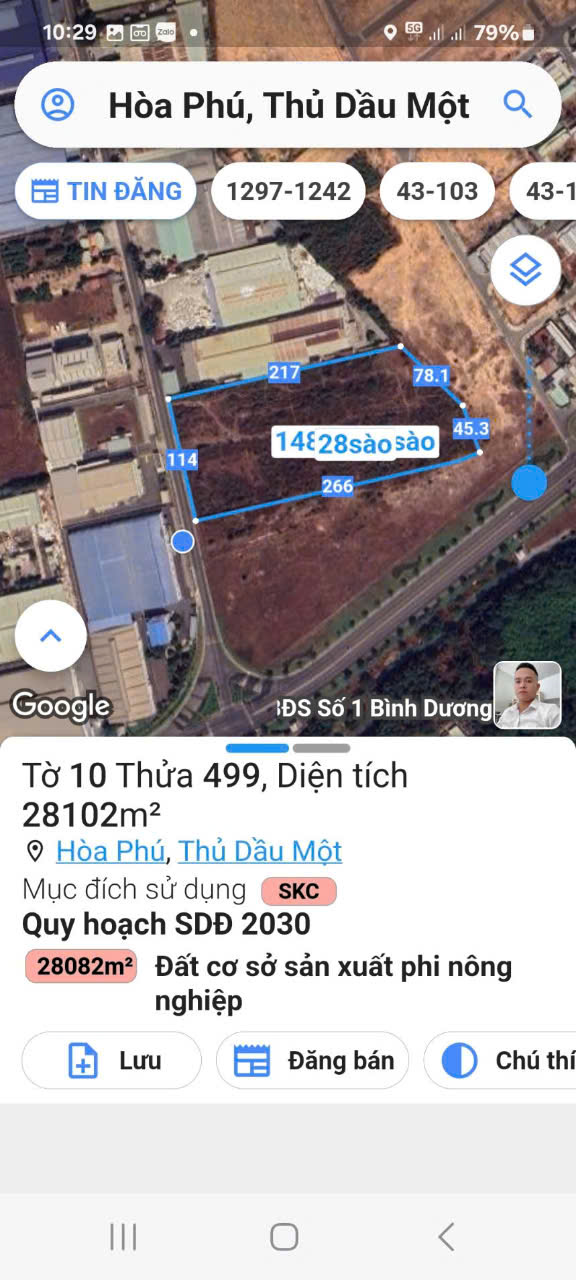 Bán đất SKC 2,8ha Hòa Phú TDM – Giá chỉ 5,5tr/m², gần KCN lớn, pháp lý sạch - Ảnh 3
