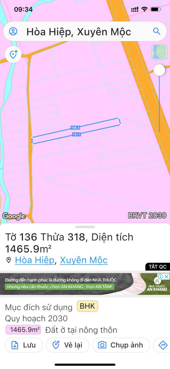 Chủ bán 1465mv chưa thổ cư cách 329 hoà hiệp 250m - Ảnh chính