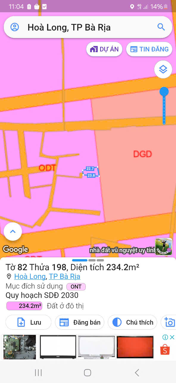 Chính Chủ Cần Bán Lô Đất 235m2 Tại Hoà Long - Bà Rịa Vũng Tàu - Ảnh 3