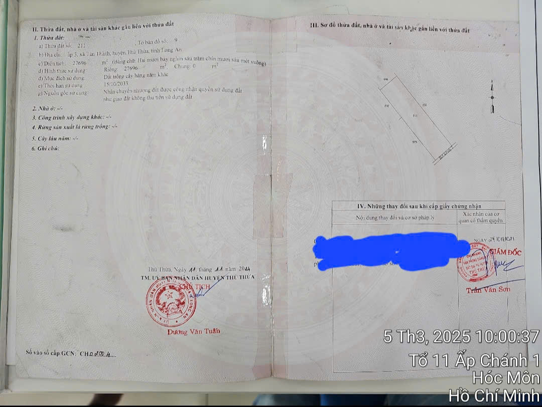 Đất Đẹp - Giá Tốt - Chính Chủ Cần Bán Lô Đất Vị Trí Đẹp Tại  Xã Tân Thành Thủ Thừa, Long An - Ảnh 2