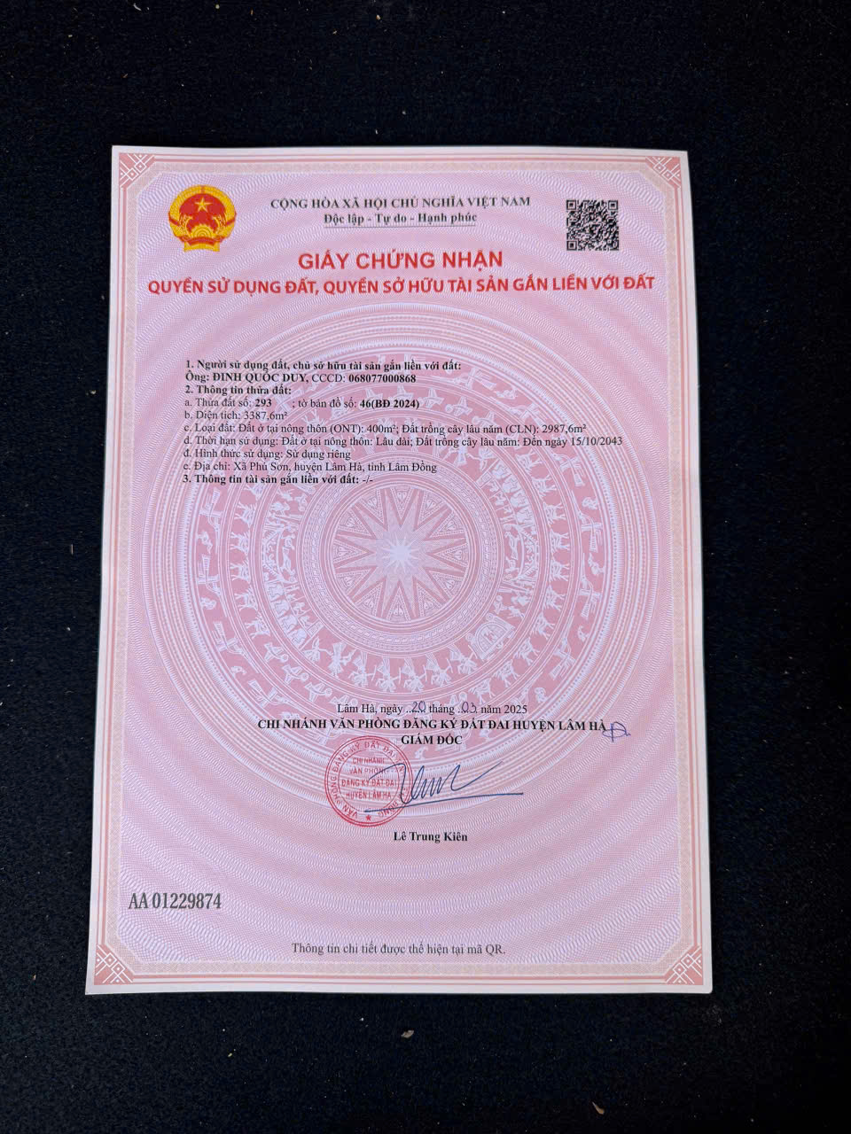 Bán đất đầu tư phân lô ngay mặt tiền đường QL27, Phú Sơn - Lâm Hà - Lâm Đồng. - Ảnh chính