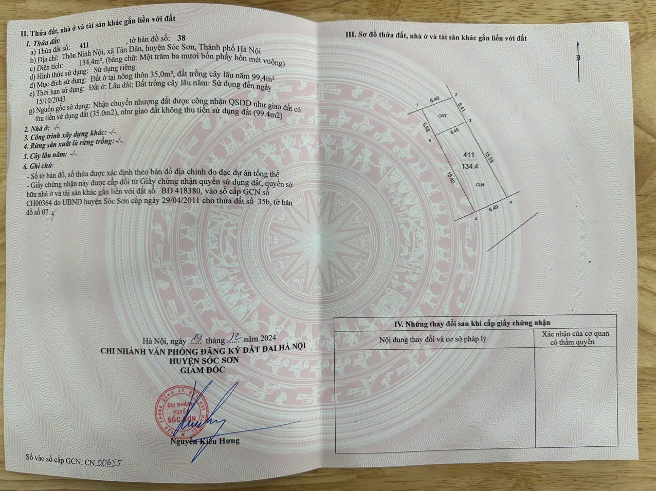 CHÍNH CHỦ BÁN ĐẤT ĐẸP -GẦN TRƯỜNG TIỂU HỌC TÂN DÂN A, TÂN DÂN, SÓC SƠN - Ảnh 2