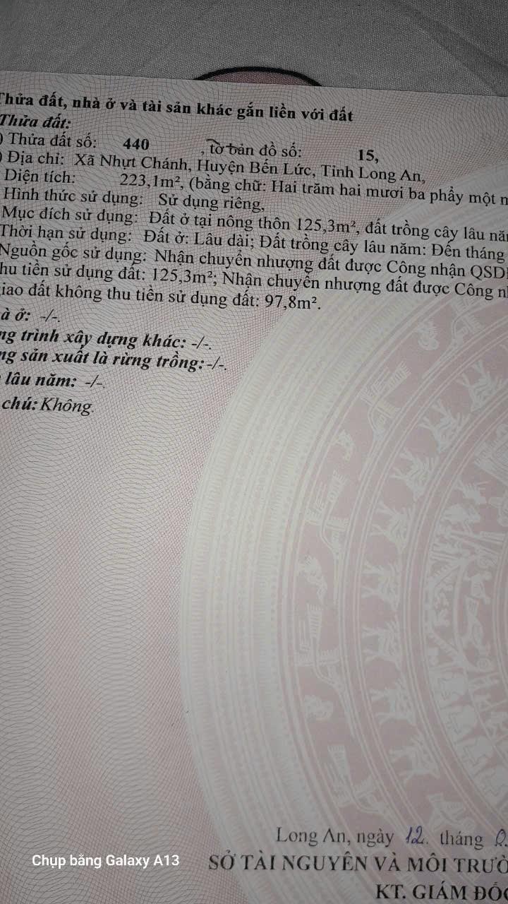Đất Đẹp - Giá Tốt - Chính Chủ Cần Bán Lô Đất Vị Trí Đẹp Tặng Nhà Xã Nhựt Chánh, Bến Lức, Long An - Ảnh chính