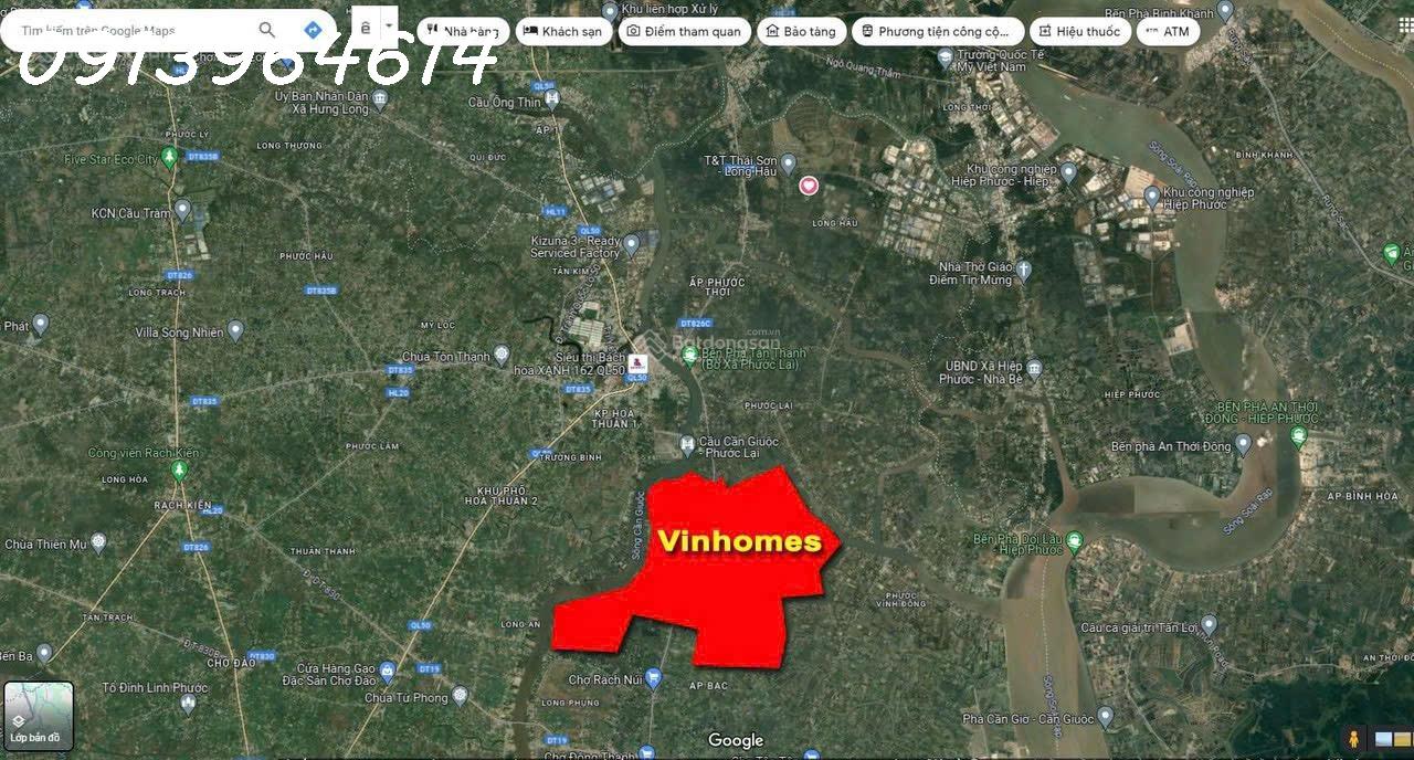 Bán đất đường 830, Long Phụng, Cần Giuộc, Long An, 23 tỷ, 18000m2. Sát Vinhome Phước V Tây - Ảnh 1