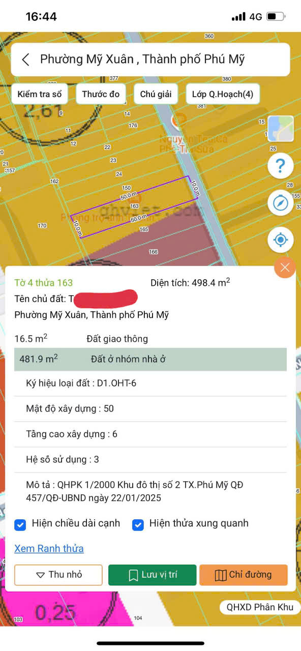 Chủ cần bán Phước Hưng, Mỹ Xuân Dt: 10x50,40tc - Ảnh 1
