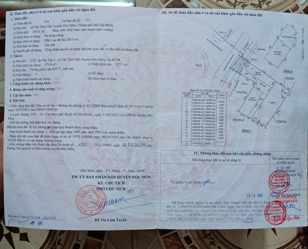 Cần Bán Nhà Mặt Tiền Đường Tân Thới Nhì 26, Xã Tân Thới Nhì, Hóc Môn, Hồ Chí Minh - Ảnh 1