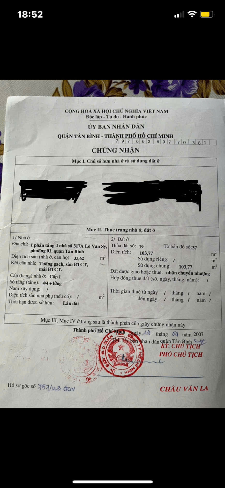 Chính Chủ Bán Căn Hộ Tập Thể Mặt Tiền Lê Văn Sỹ, Phường 1, Quận Tân Bình - Ảnh 4