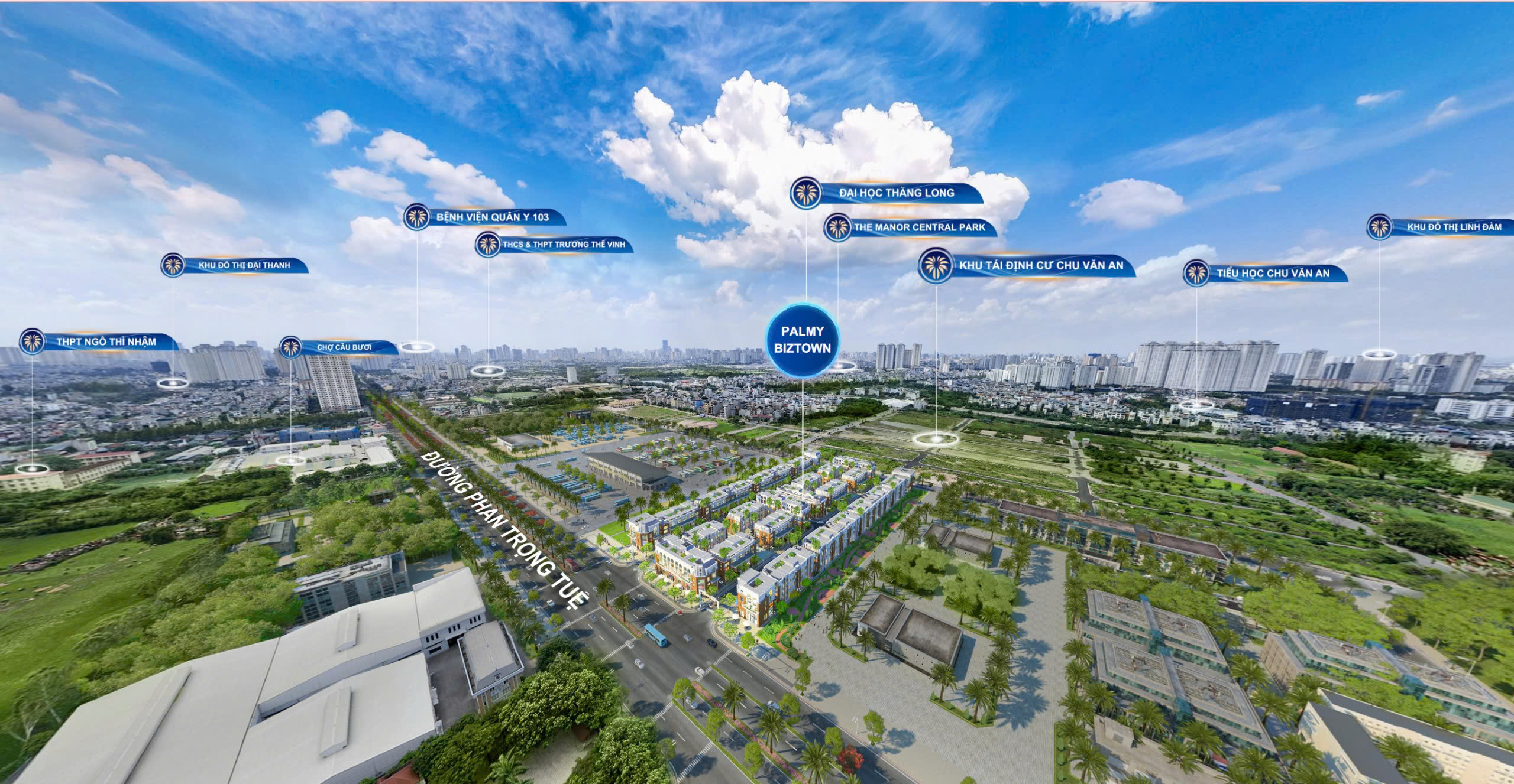 Bán lô liền kề Palmy Biztown Thanh Trì – 75m² – 150tr/m² - Ảnh chính