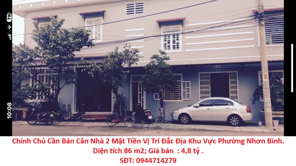 Chính Chủ Cần Bán Căn Nhà 2 Mặt Tiền Vị Trí Đắc Địa Khu Vực Phường Nhơn Bình. - Ảnh chính
