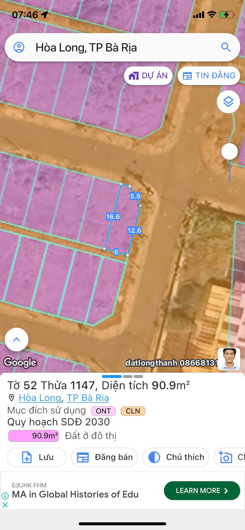 Bán Gấp Đất Nền Dự Án Tỉnh Lộ 56,Xã Hòa Long, TP.Bà Rịa, Bà Rịa Vũng Tàu, 91 m², giá thỏa thuận - Ảnh 2
