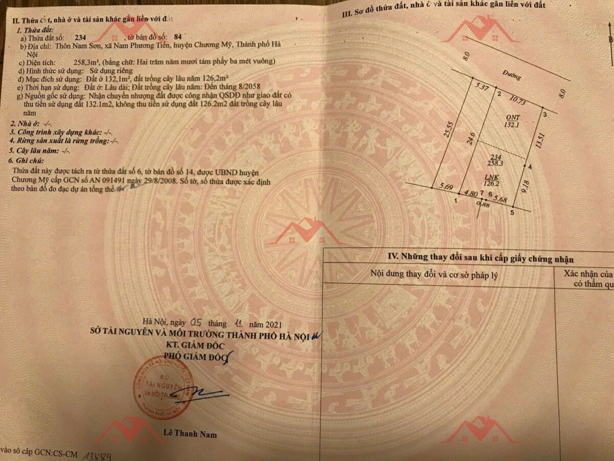 CHÍNH CHỦ BÁN LÔ ĐẤT 258,3M TẠI NAM PHƯƠNG TIẾN-CHƯƠNG MỸ-HÀ NỘI - Ảnh 3