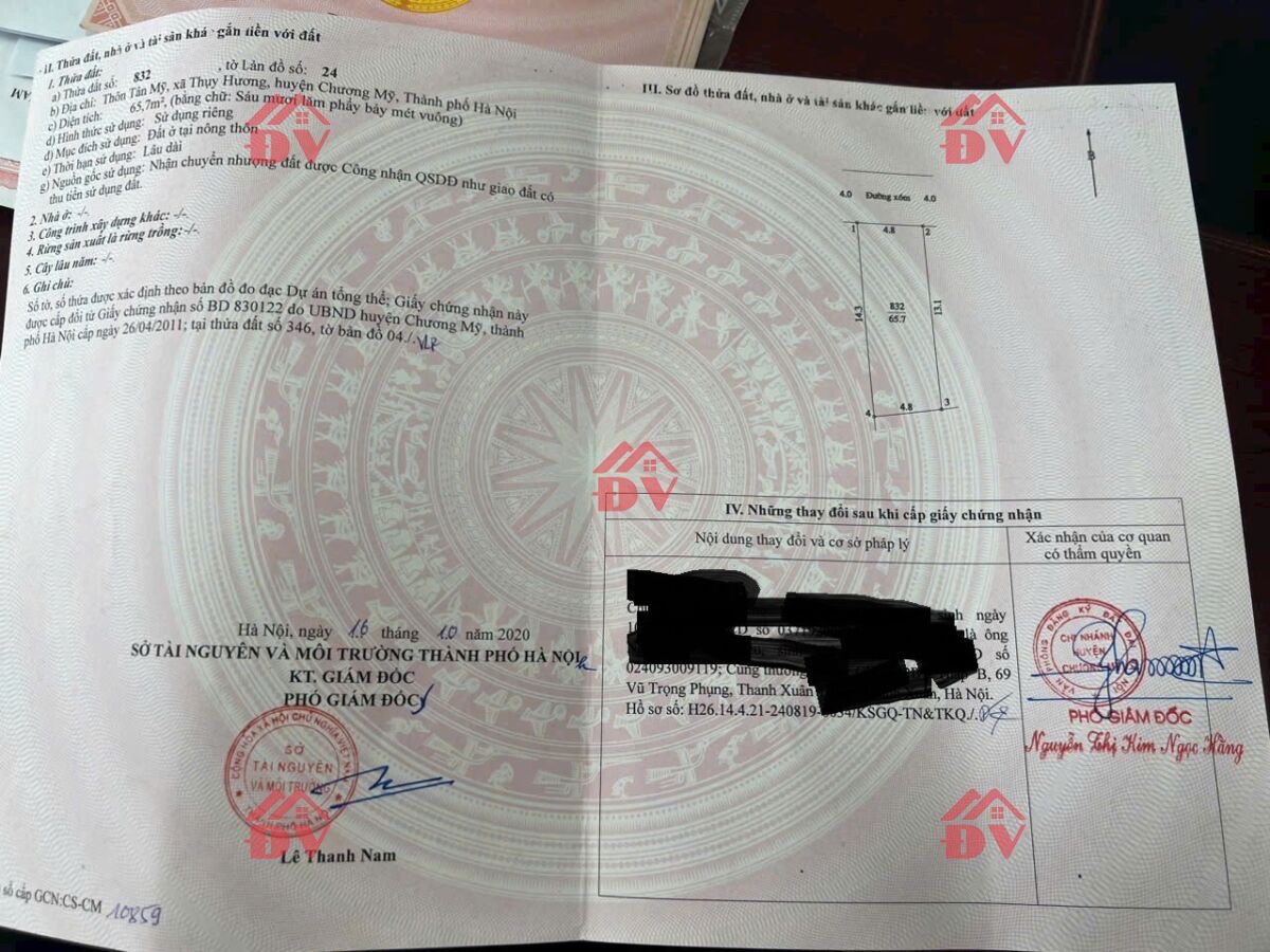 CHÍNH CHỦ BÁN LÔ ĐẤT 65,7M TẠI THỤY HƯƠNG-CHƯƠNG MỸ-HÀ NỘI - Ảnh 4
