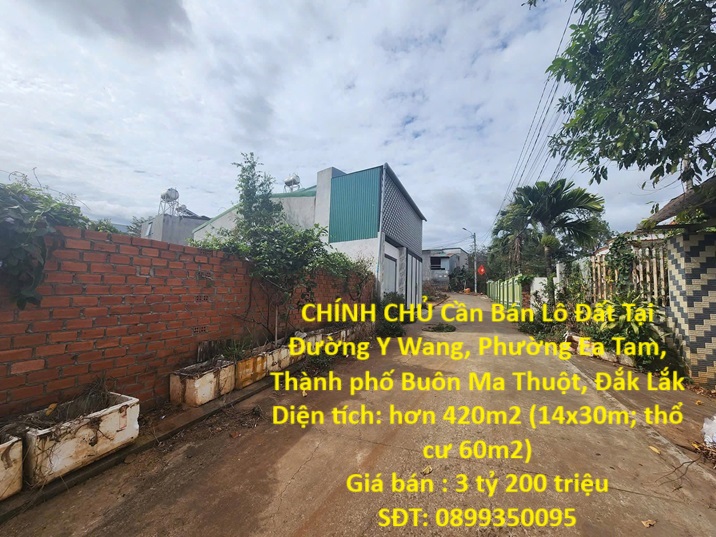 CHÍNH CHỦ Cần Bán Lô Đất Tại Đường Y Wang, Phường Ea Tam, Thành phố Buôn Ma Thuột, Đắk Lắk - Ảnh chính