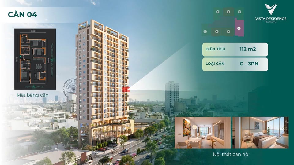 Duy nhất Hải Châu, Đà Nẵng – Căn hộ cao cấp Vista 3PN - sổ hồng vĩnh viễn- view Ngắm pháo hoa - Ảnh 5