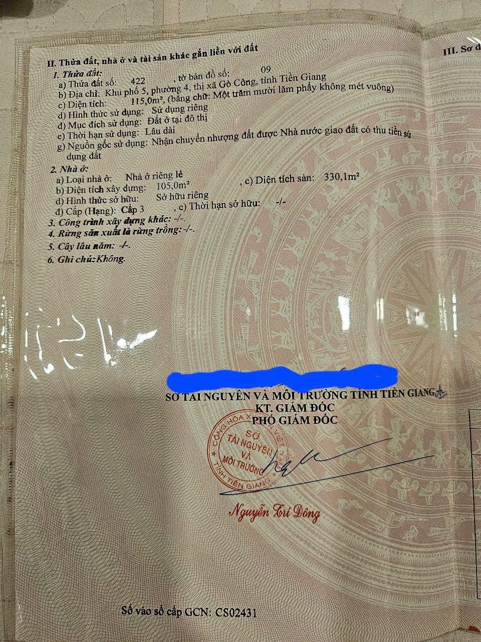 NHÀ ĐẸP - MẶT TIỀN - Chính Chủ Cần Bán Căn Nhà Đường Nguyễn Trọng Dân, P1, TP Gò Công, Tiền Giang - Ảnh 2