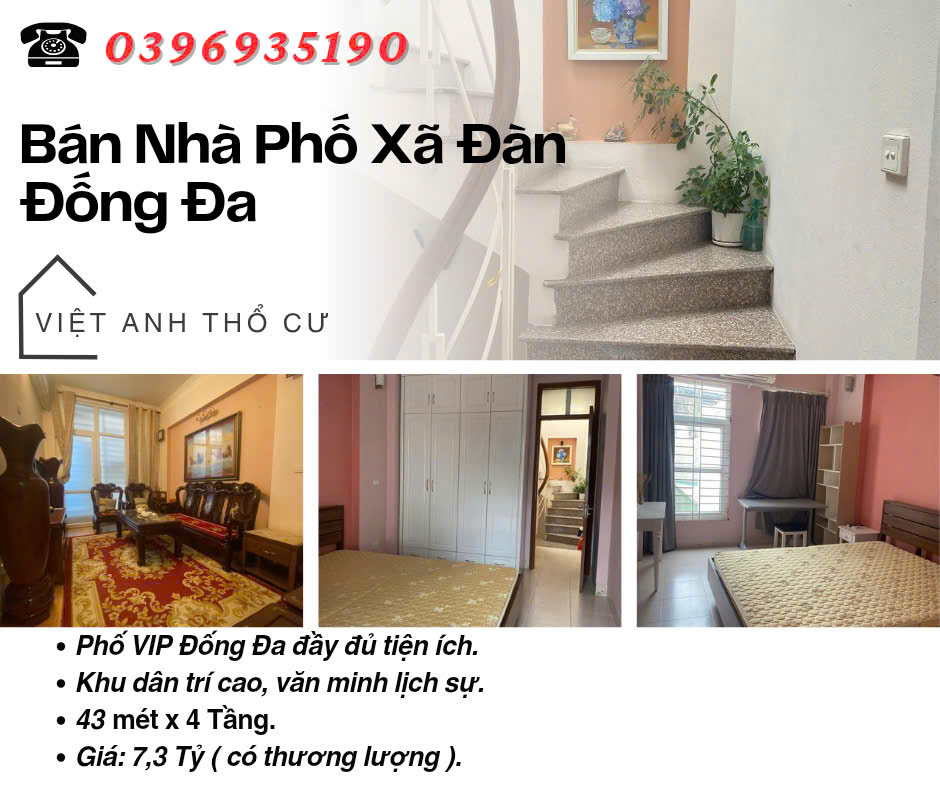 Bán nhà phố Xã Đàn_Lô Góc Hai Thoáng_Khu Dân Trí Cao_43mx4T_Giá: 7.3 Tỷ_Lh: 0396935190. - Ảnh chính